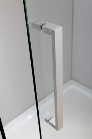 Душевой уголок Black&White Stellar Wind S201 100х100 2011010 профиль Серебристый хром стекло прозрачное 