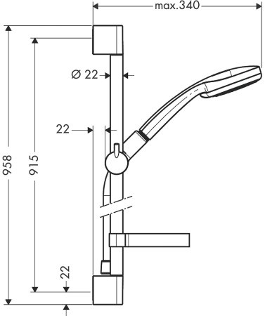 Душевой гарнитур Hansgrohe Croma 27771000 Хром 