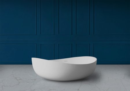 Ванна из искусственного камня ABBER Stein AS9639 белая матовая 