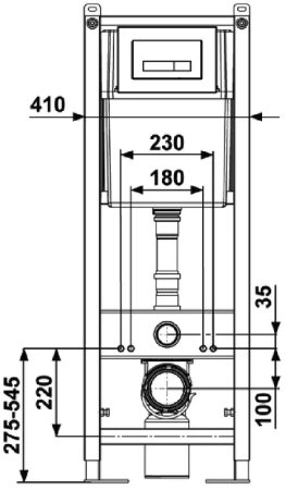 Инсталляция Berges Atom 410 040339 для унитаза c Белой клавишей смыва 