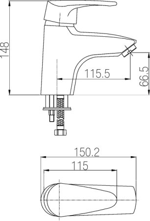 Смеситель Paulmark Stuttgart St311006 для раковины 