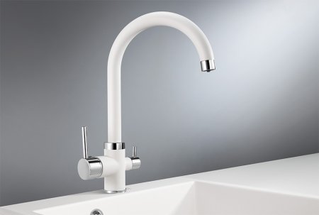 Смеситель Granula GR-2168 для кухонной мойки, арктик 