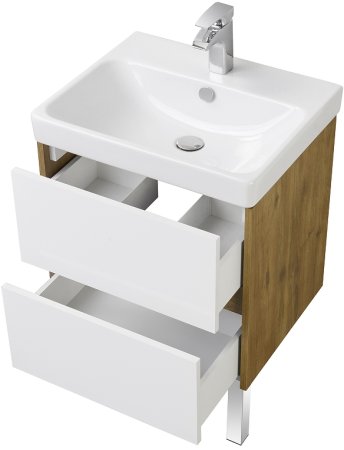 Тумба под раковину Aquaton Сканди 55 1A251701SDZ90 подвесная Белый Дуб рустикальный 