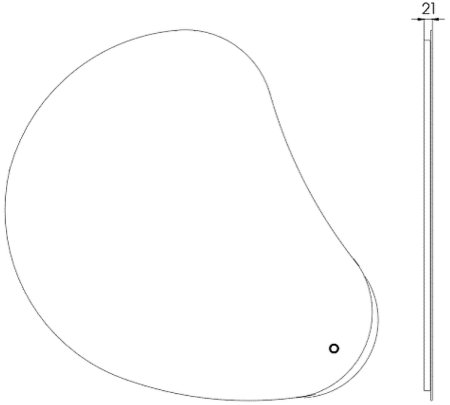 Зеркало Aquaton Венто 95 1A260902VO010 с подсветкой с сенсорным выключателем 