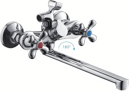 Смеситель для ванны Frap H731 F22731-B универсальный Хром 