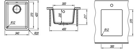 Мойка для кухни Florentina Вега 300 Бежевая 