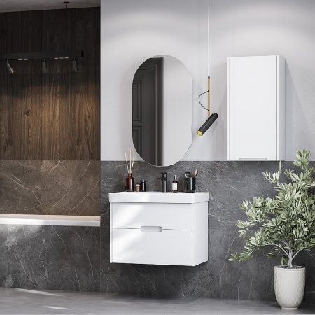 Тумба под раковину Aquaton Оливия 70 1A254301OL010 подвесная Белая матовая 