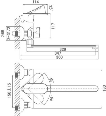 Смеситель D&K Durer Bayern DA1253301 универсальный 
