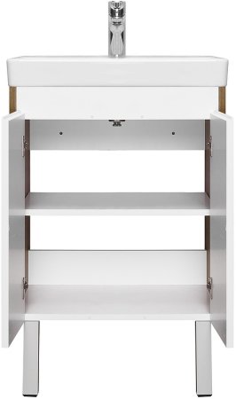 Тумба под раковину Aquaton Сканди Doors 55 1A278801SDZ90 Белый глянец, Дуб рустикальный 