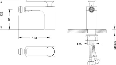 Смеситель Timo Torne 4362/00F для биде, хром 