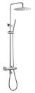 Душевая система с термостатом Boheme UNO 468-T-CR хром 