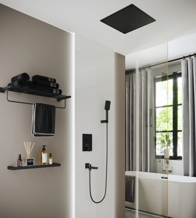 Душевой комплект Timo Selene SX-2039/03SM с внутренней частью, черный 