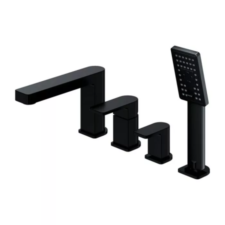 Смеситель для ванны на 4 отверстия OMNIRES Baretti BA7832BL чёрный 