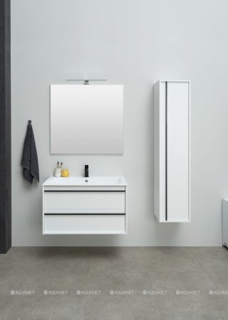 Зеркало Aquanet Lino 90 белый матовый 