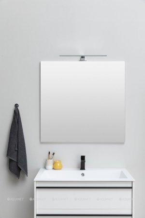 Зеркало Aquanet Lino 90 белый матовый 