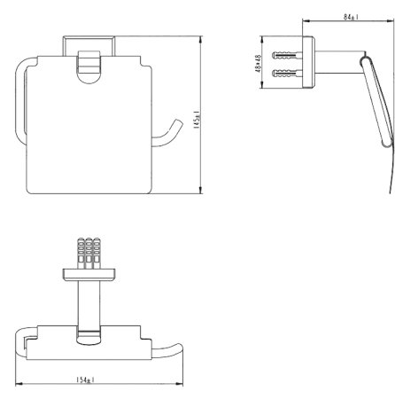 Держатель туалетной бумаги Melana MLN-862007 Сатин Хром 