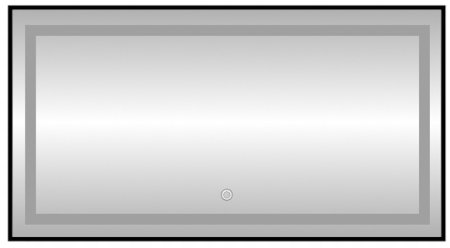 Зеркало с подсветкой LED Fixsen FX-2120B прямоугольное 120х80 см, черное 
