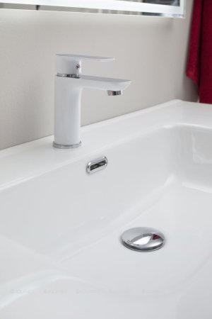 Тумба с раковиной Aquanet Алвита New 100 2 ящика, дуб веллингтон белый 