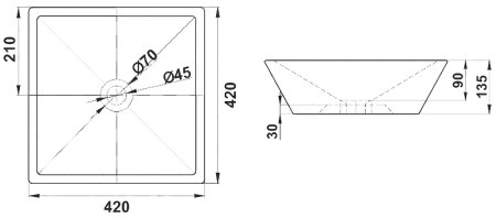 Раковина-чаша Melana 42 MLN-A562 Белая 