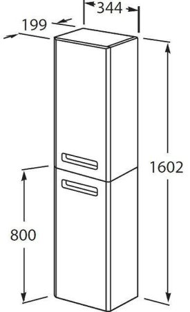 Шкаф пенал Roca The Gap 35 ZRU9302746 R подвесной Фиолетовый 
