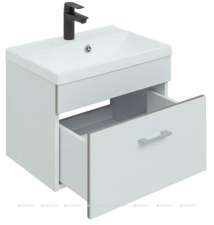 Тумба с раковиной Aquanet Верона 50 белый матовый (раковина Нота NEW 50) 