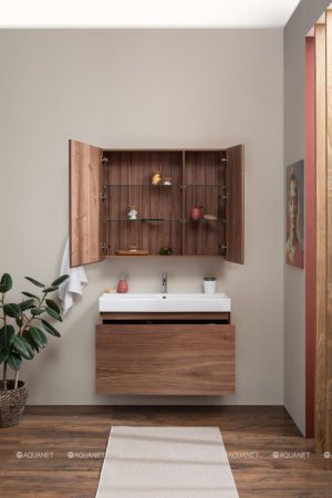 Зеркало-шкаф Aquanet Нью-Йорк 100 орех 