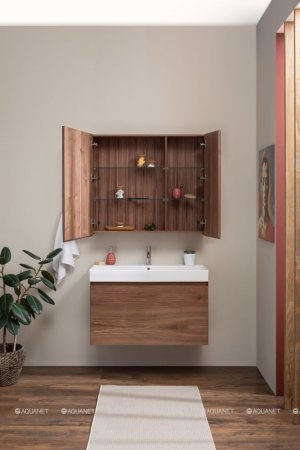 Зеркало-шкаф Aquanet Нью-Йорк 100 орех 