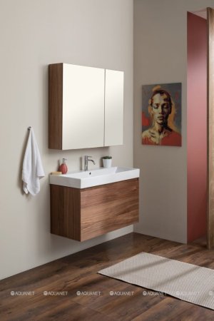 Зеркало-шкаф Aquanet Нью-Йорк 100 орех 