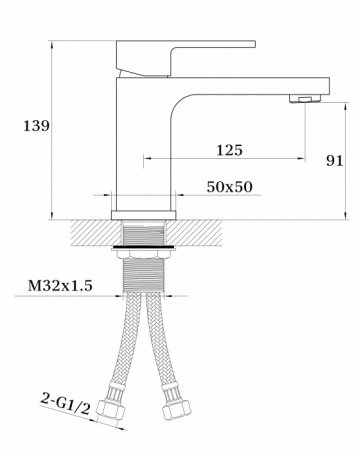 Cмеситель для раковины GANZER GZ28011 CHROME 