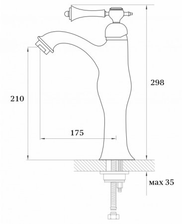 Cмеситель для раковины GANZER SEVERIN GZ77013-D BRONZE 