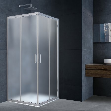 Душевой уголок Vincea Rapid 100x100 VSS-3R90/10MT профиль Хром стекло текстурное 