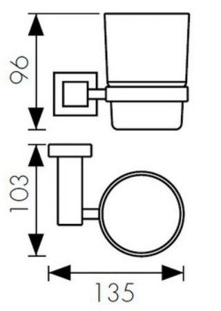 Стакан для зубных щеток Kaiser KH-4305 Бронза 