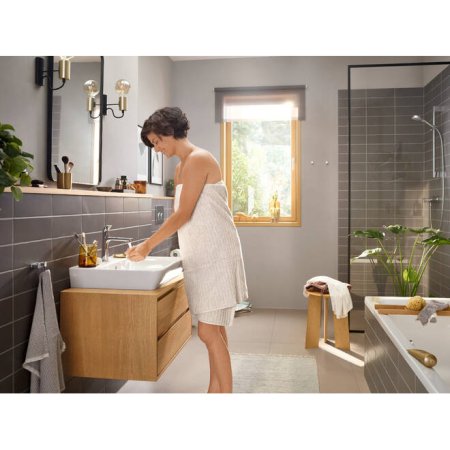 Смеситель Hansgrohe Rebris E 110 72557000 для раковины со сливным гарнитуром хром 