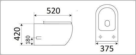 Унитаз подвесной CeramaLux CL2101 