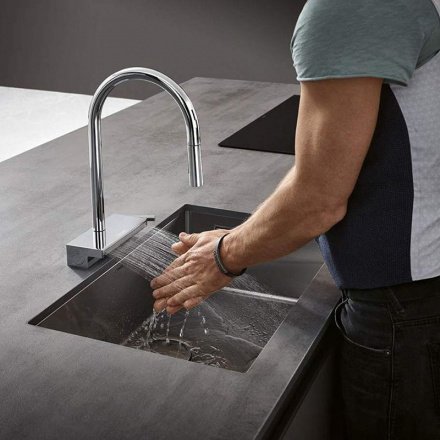 Смеситель Hansgrohe Aquno Select M81 73831000 для кухонной мойки, хром 