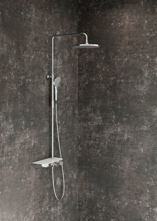 Душевая система Ravak Termo 300 TE 094.01/150 X070161 с термостатом Хром Белая 