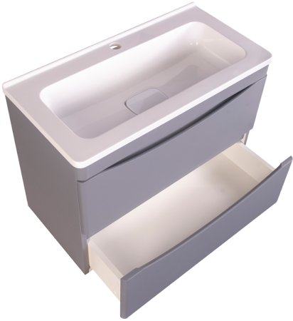 Тумба под раковину Style Line Бергамо 70 СС-00002319 подвесная Серая антискрейч 