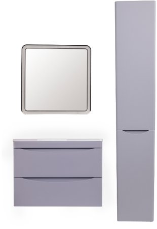 Тумба под раковину Style Line Бергамо 70 СС-00002319 подвесная Серая антискрейч 