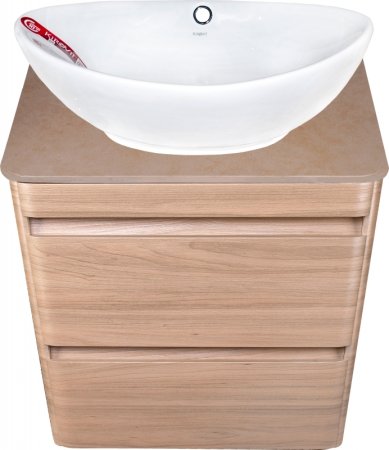 Тумба под раковину Style Line Атлантика Люкс Plus 60 СС-00002217 подвесная Ясень перламутр 