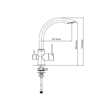 Смеситель для кухни Gappo G4399 Нержавеющая сталь 