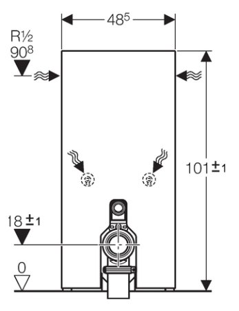 Сантехнический модуль для подвесных и напольных унитазов Geberit Monolith Premium 131.001.SL.1 