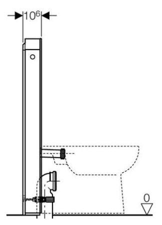 Сантехнический модуль для подвесных и напольных унитазов Geberit Monolith Premium 131.001.SL.1 