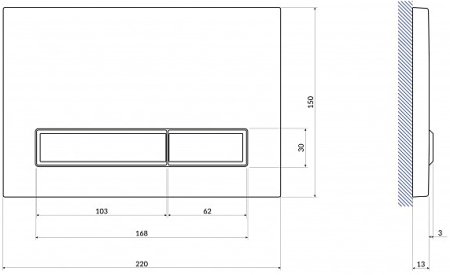 Кнопка смыва Cersanit Blick 64113 белая 