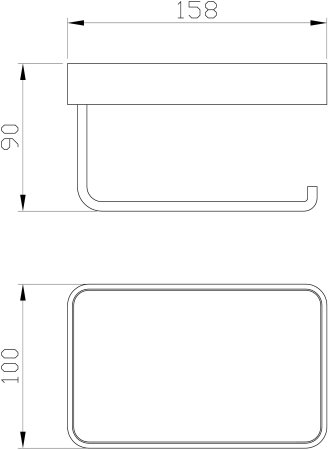 Держатель для туалетной бумаги с полкой WONZON & WOGHAND, Бронза (WW-7236) 