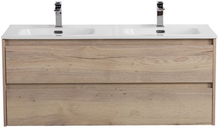 Тумба с раковиной BelBagno KRAFT-1200-2C-SO-2-RGB Rovere Galifax Bianco 