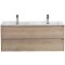 Тумба с раковиной BelBagno KRAFT-1200-2C-SO-2-RGB Rovere Galifax Bianco