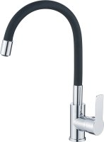 Смеситель комбинированный силиконовый с гибким изливом HAIBA HB70112-7 черный