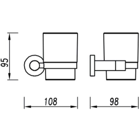 Стакан Omnires Modern Project MP60320CR хром 