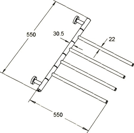 Полотенцесушитель электрический Zorg AZR HT-09 BR бронза 