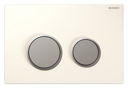 Кнопка смыва Geberit Sigma 20 115.778.KL.1 белая с хромом матовым 